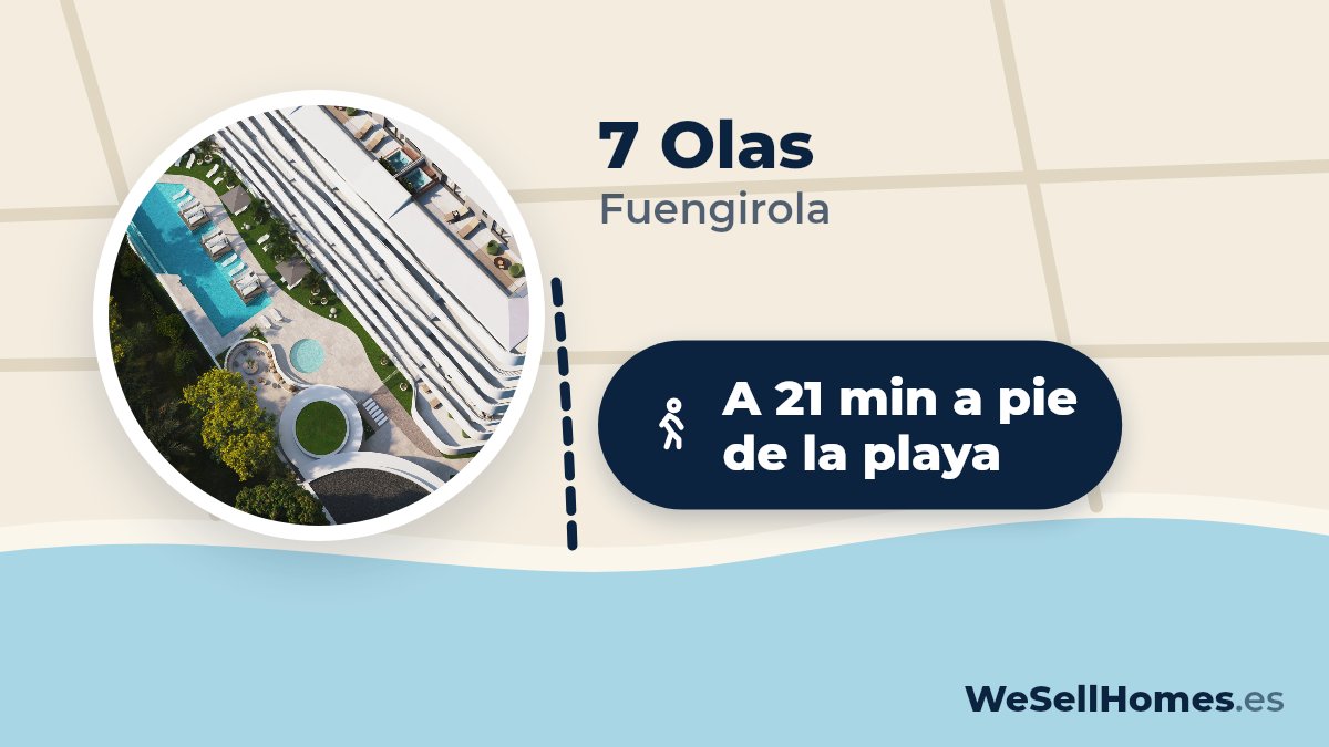 7 Olas, Fuengirola: A 21 min a pie de la playa