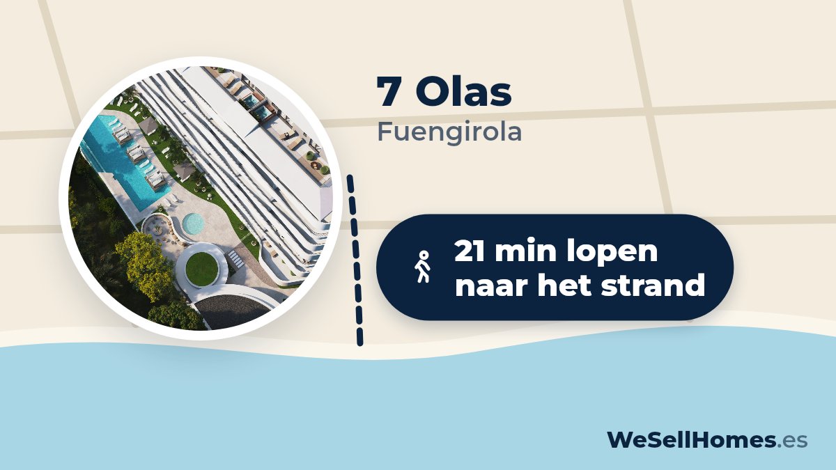 7 Olas, Fuengirola: 21 min lopen naar het strand
