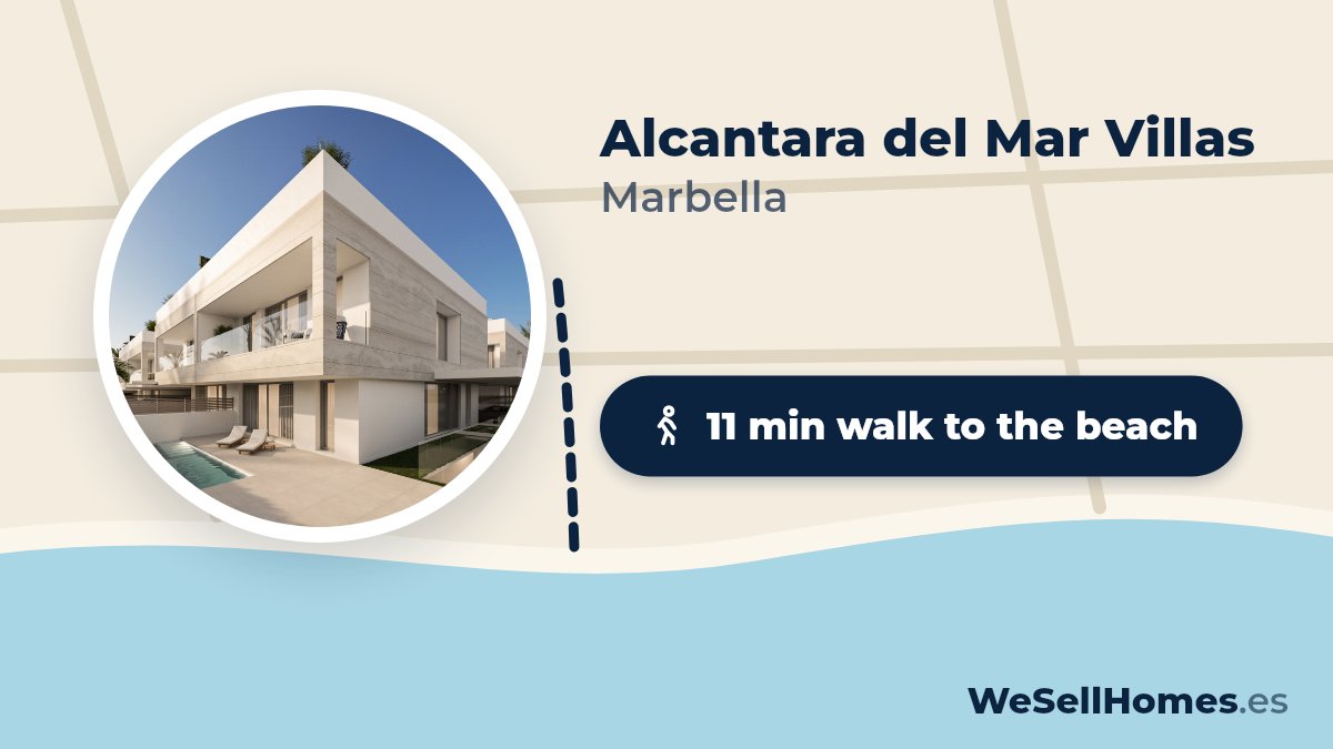 Alcantara del Mar Villas, Marbella: 11 min walk to the beach
