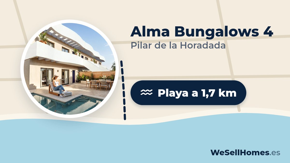 Alma Bungalows 4, Pilar de la Horadada: Playa a 1,7 km