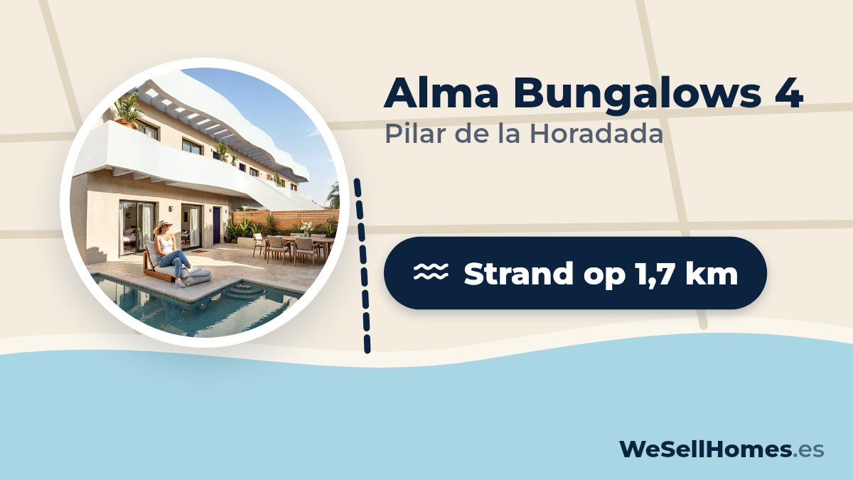 Alma Bungalows 4, Pilar de la Horadada: Strand op 1,7 km