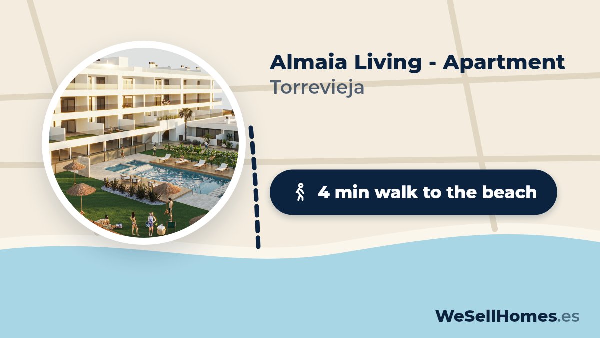 Almaia Living - Apartment, Torrevieja: 4 min walk to the beach