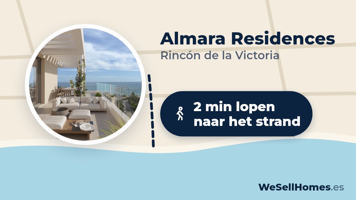 Almara Residences, Rincón de la Victoria: 2 min lopen naar het strand