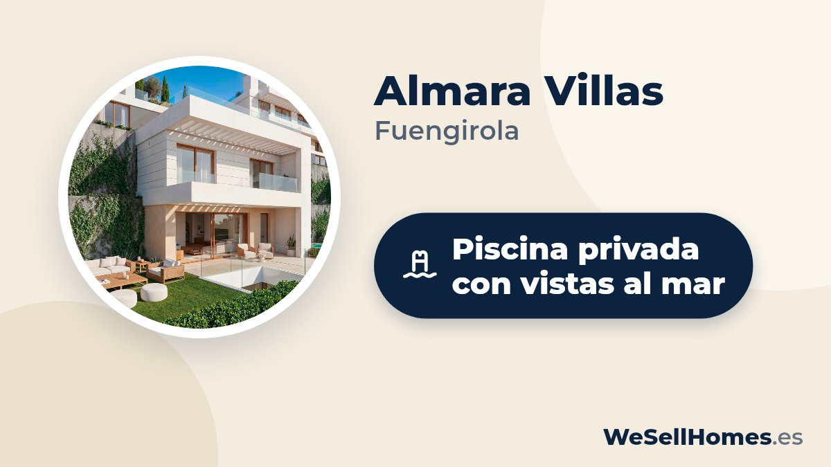 Almara Villas, Fuengirola: Piscina privada con vistas al mar