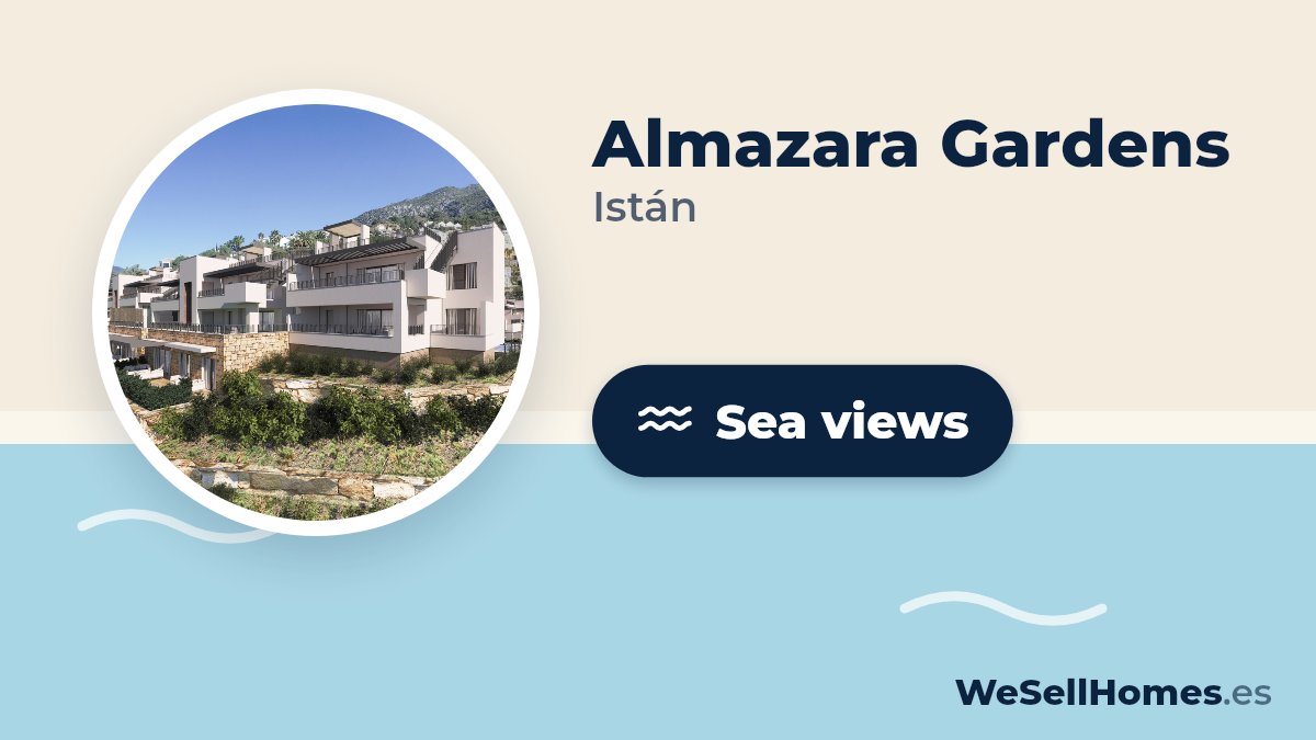 Almazara Gardens, Istán: Sea views