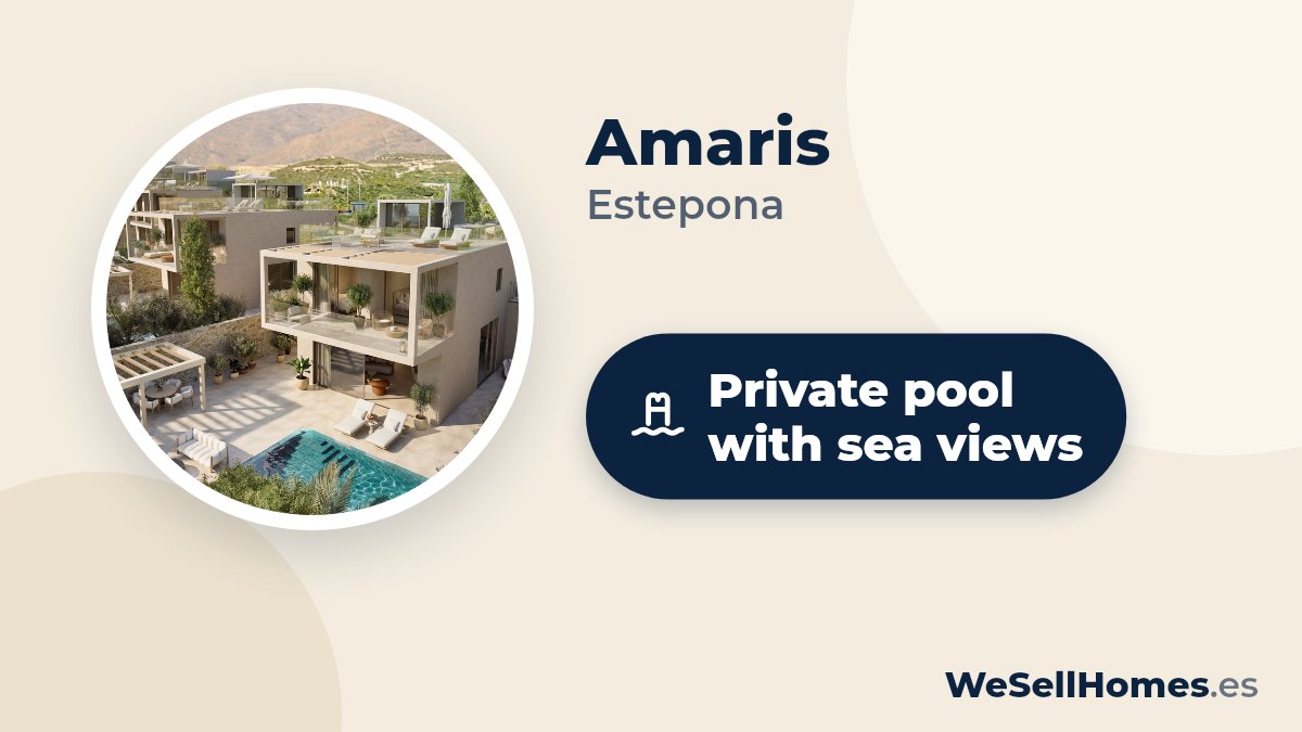 Amaris, Estepona: Private pool with sea views