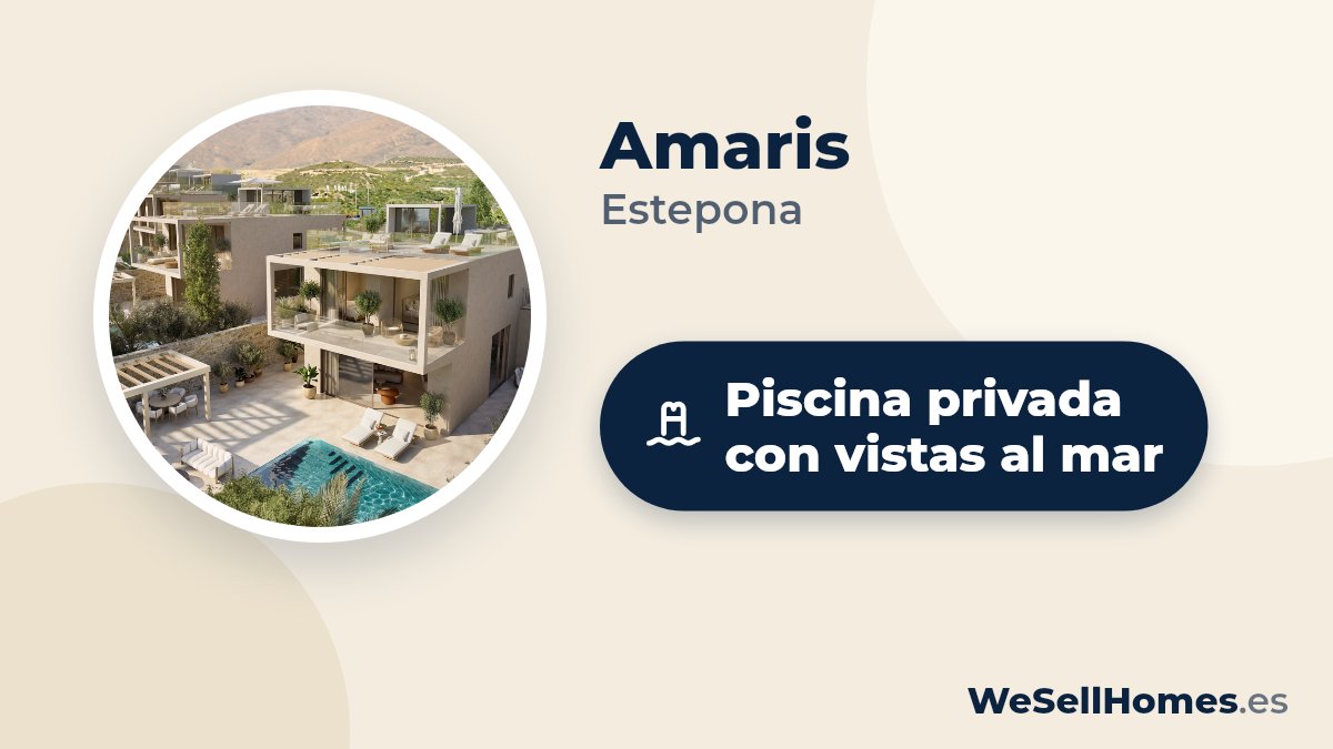 Amaris, Estepona: Piscina privada con vistas al mar