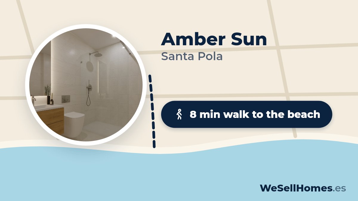 Amber Sun, Santa Pola: 8 min walk to the beach