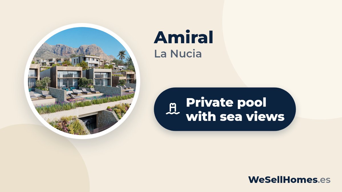 Amiral, La Nucia: Private pool with sea views