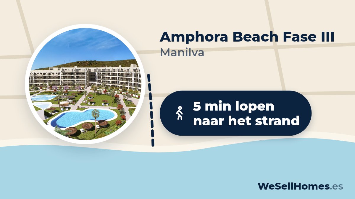 Amphora Beach Fase III, Manilva: 5 min lopen naar het strand