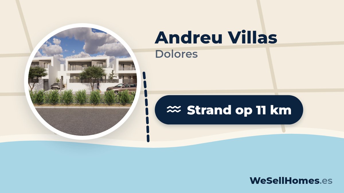 Andreu Villas, Dolores: Strand op 11 km
