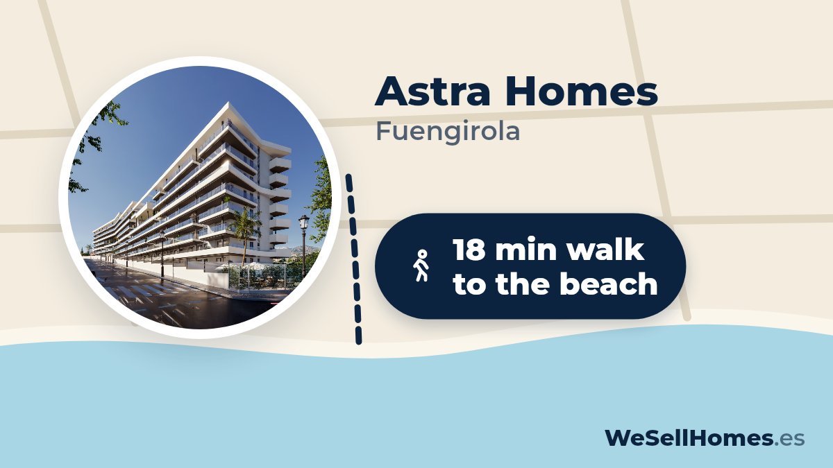 Astra Homes, Fuengirola: 18 min walk to the beach