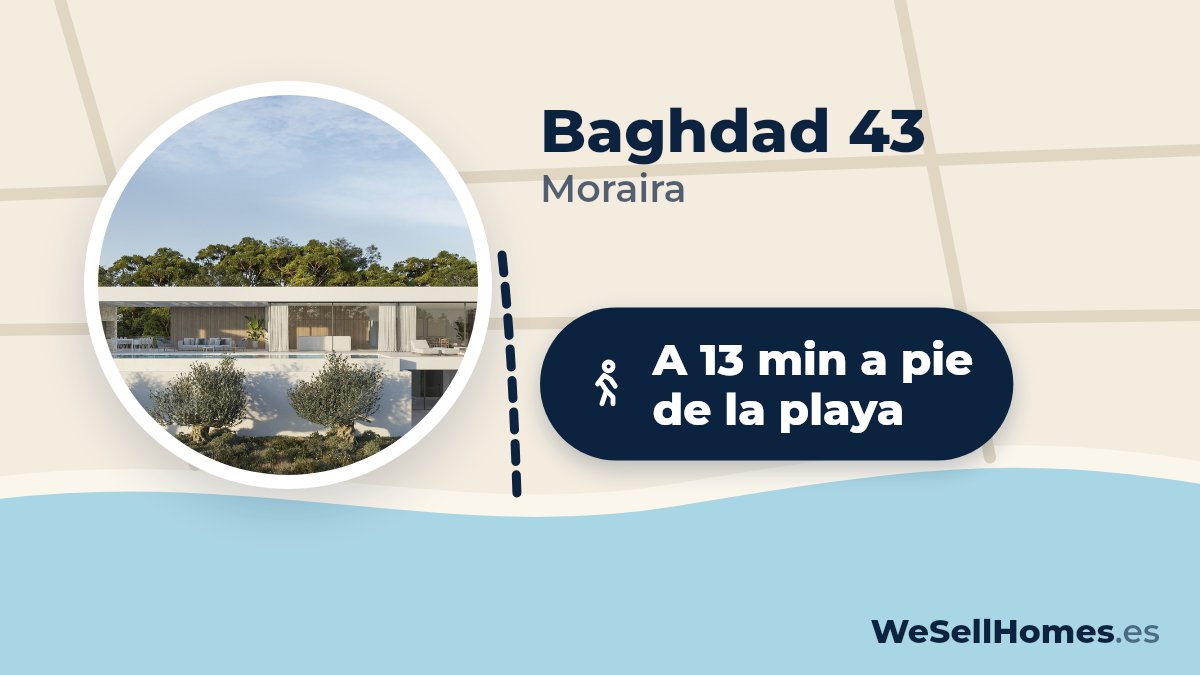 Baghdad 43, Moraira: A 13 min a pie de la playa
