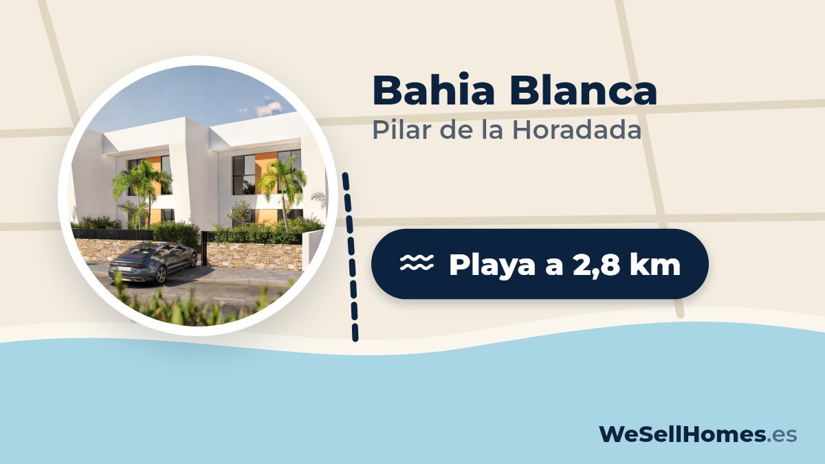 Bahia Blanca, Pilar de la Horadada: Playa a 2,8 km