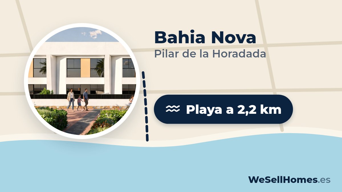 Bahia Nova, Pilar de la Horadada: Playa a 2,2 km