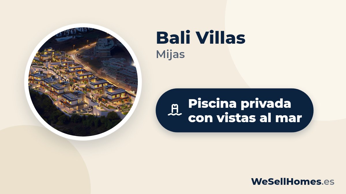 Bali Villas, Mijas: Piscina privada con vistas al mar