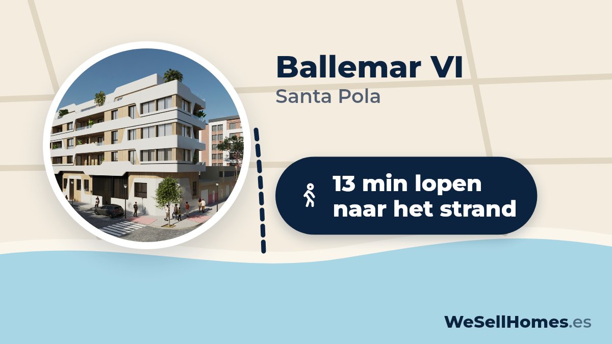 Ballemar VI, Santa Pola: 13 min lopen naar het strand
