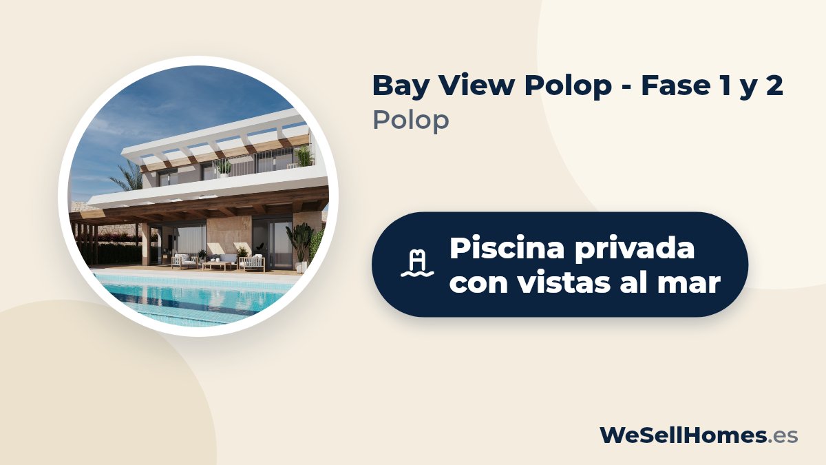 Bay View Polop - Fase 1 y 2, Polop: Piscina privada con vistas al mar