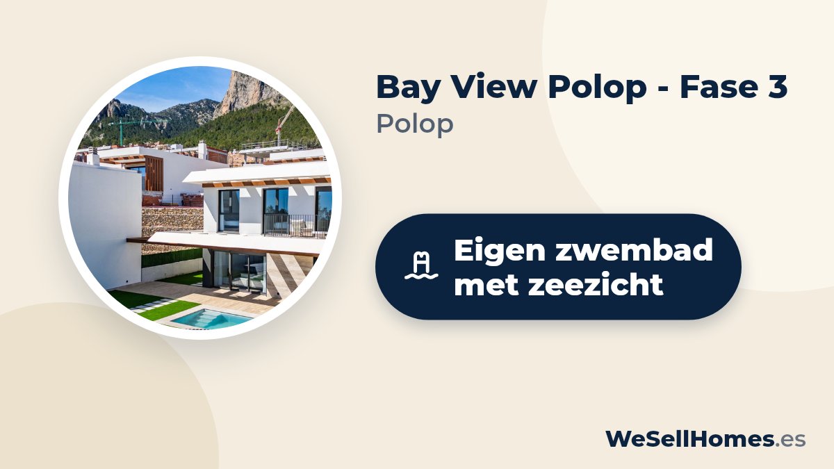 Bay View Polop - Fase 3, Polop: Eigen zwembad met zeezicht