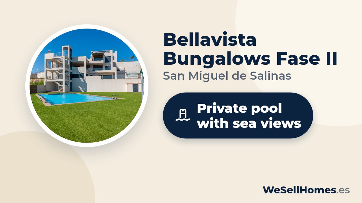 Bellavista Bungalows Fase II, San Miguel de Salinas: Private pool with sea views