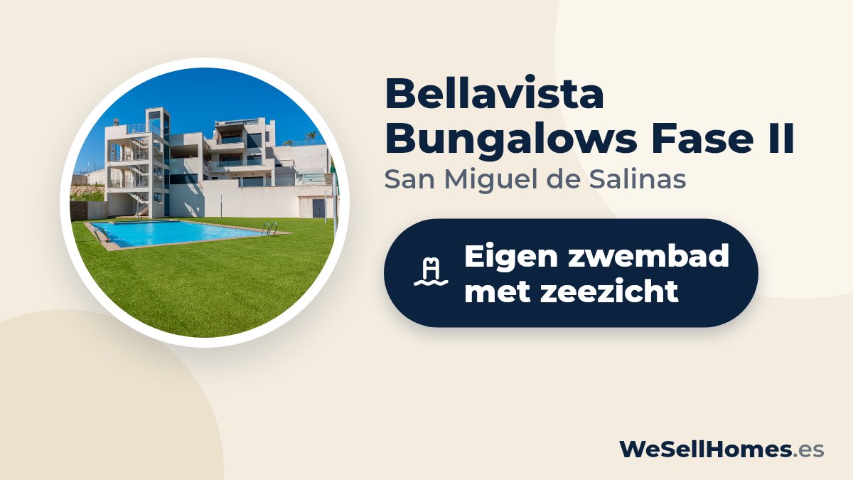 Bellavista Bungalows Fase II, San Miguel de Salinas: Eigen zwembad met zeezicht