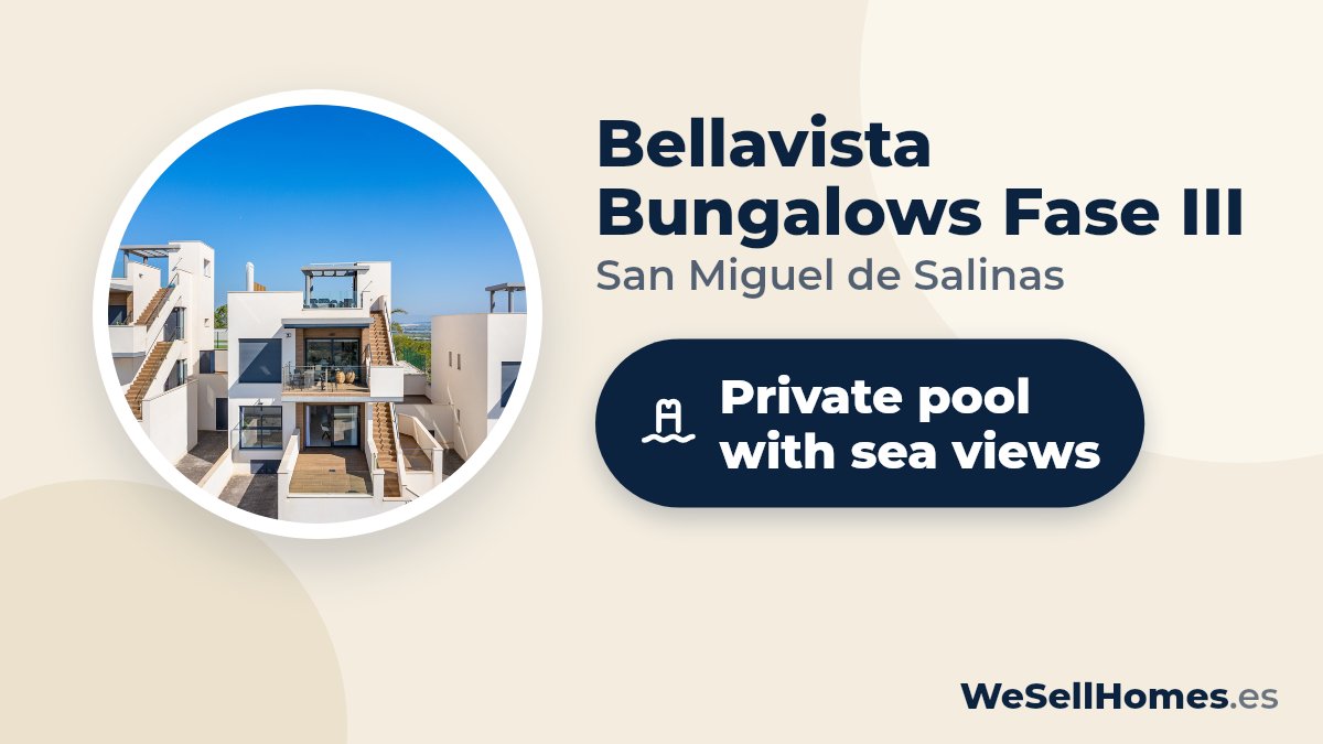 Bellavista Bungalows Fase III, San Miguel de Salinas: Private pool with sea views