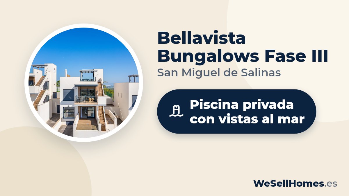 Bellavista Bungalows Fase III, San Miguel de Salinas: Piscina privada con vistas al mar