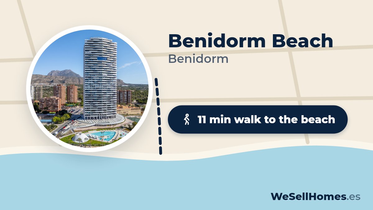 Benidorm Beach, Benidorm: 11 min walk to the beach