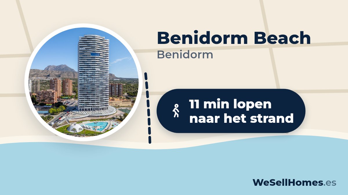Benidorm Beach, Benidorm: 11 min lopen naar het strand