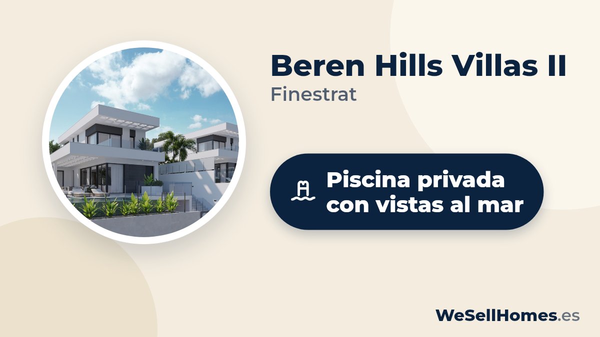 Beren Hills Villas II, Finestrat: Piscina privada con vistas al mar