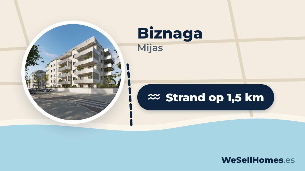 Biznaga, Mijas: Strand op 1,5 km