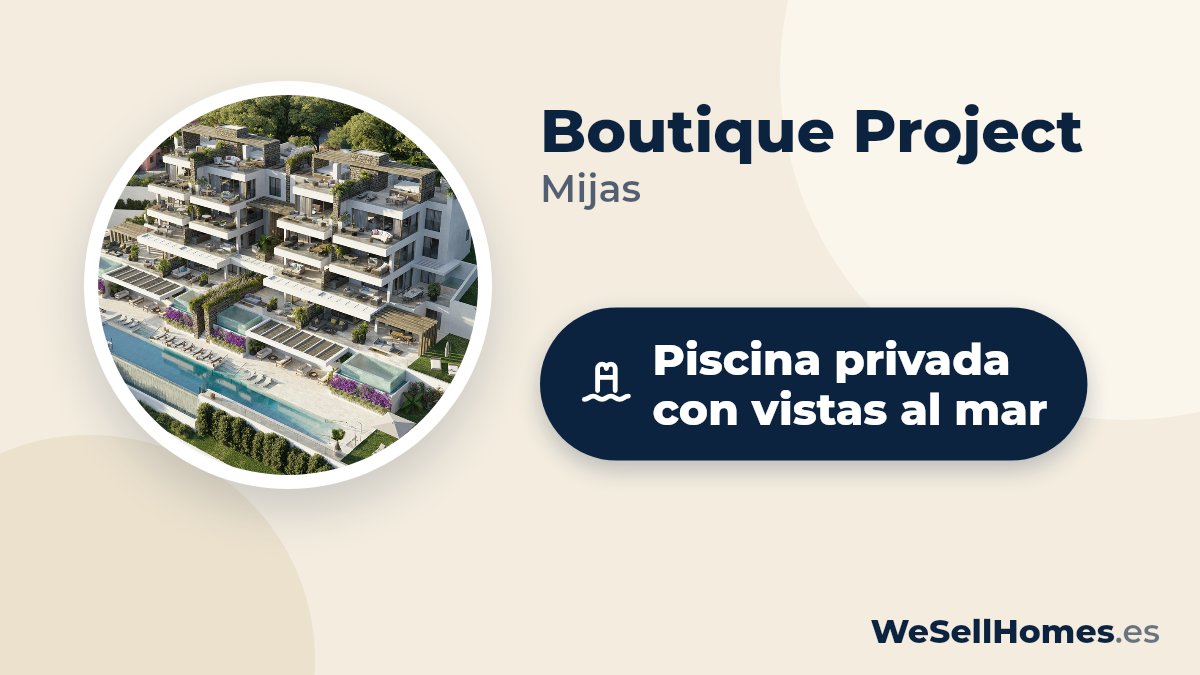 Boutique Project, Mijas: Piscina privada con vistas al mar