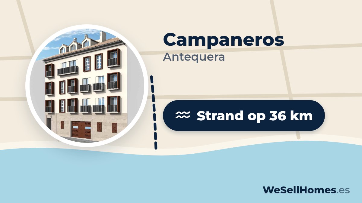 Campaneros, Antequera: Strand op 36 km
