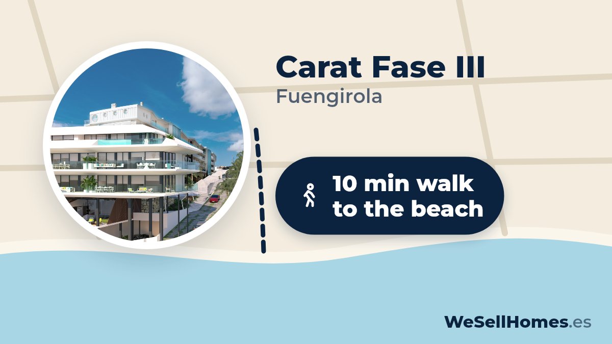 Carat Fase III, Fuengirola: 10 min walk to the beach