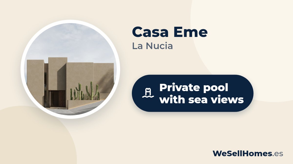 Casa Eme, La Nucia: Private pool with sea views