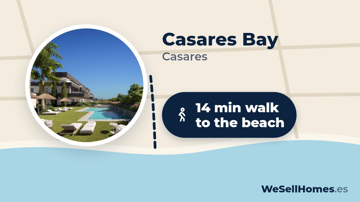 Casares Bay, Casares: 14 min walk to the beach