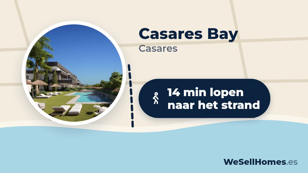 Casares Bay, Casares: 14 min lopen naar het strand