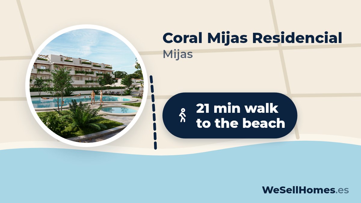 Coral Mijas Residencial, Mijas: 21 min walk to the beach