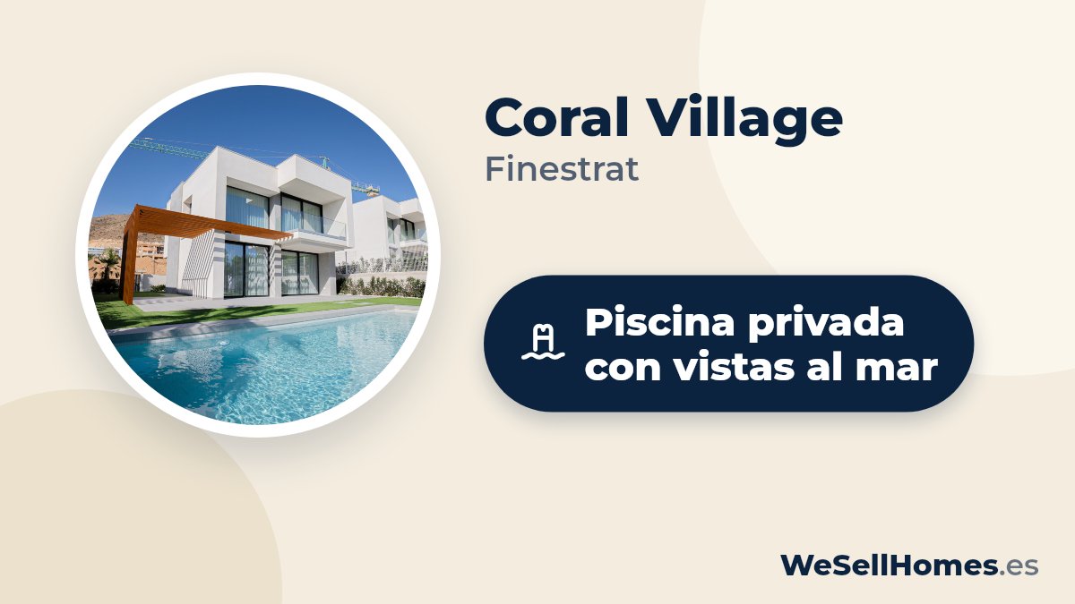 Coral Village, Finestrat: Piscina privada con vistas al mar