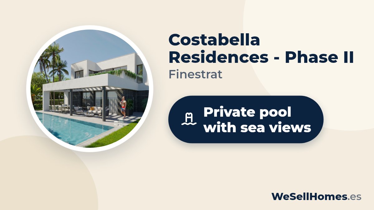 Costabella Residences - Phase II, Finestrat: Private pool with sea views