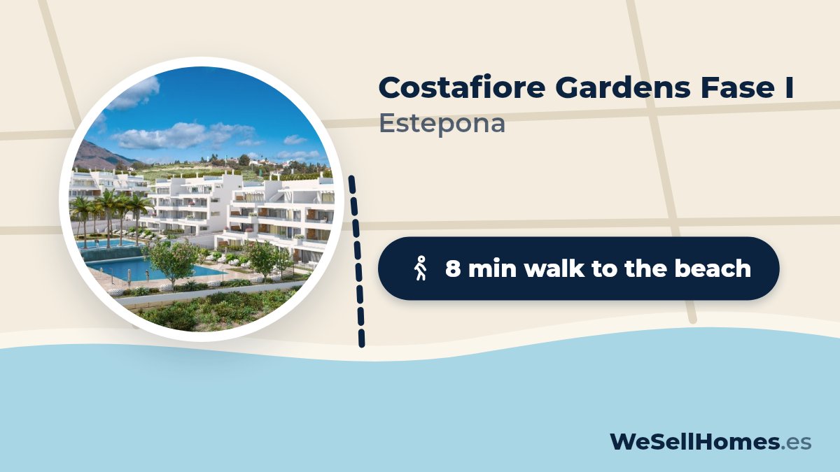 Costafiore Gardens Fase I, Estepona: 8 min walk to the beach