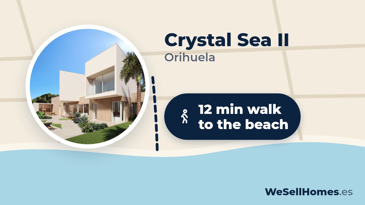 Crystal Sea II, Orihuela: 12 min walk to the beach