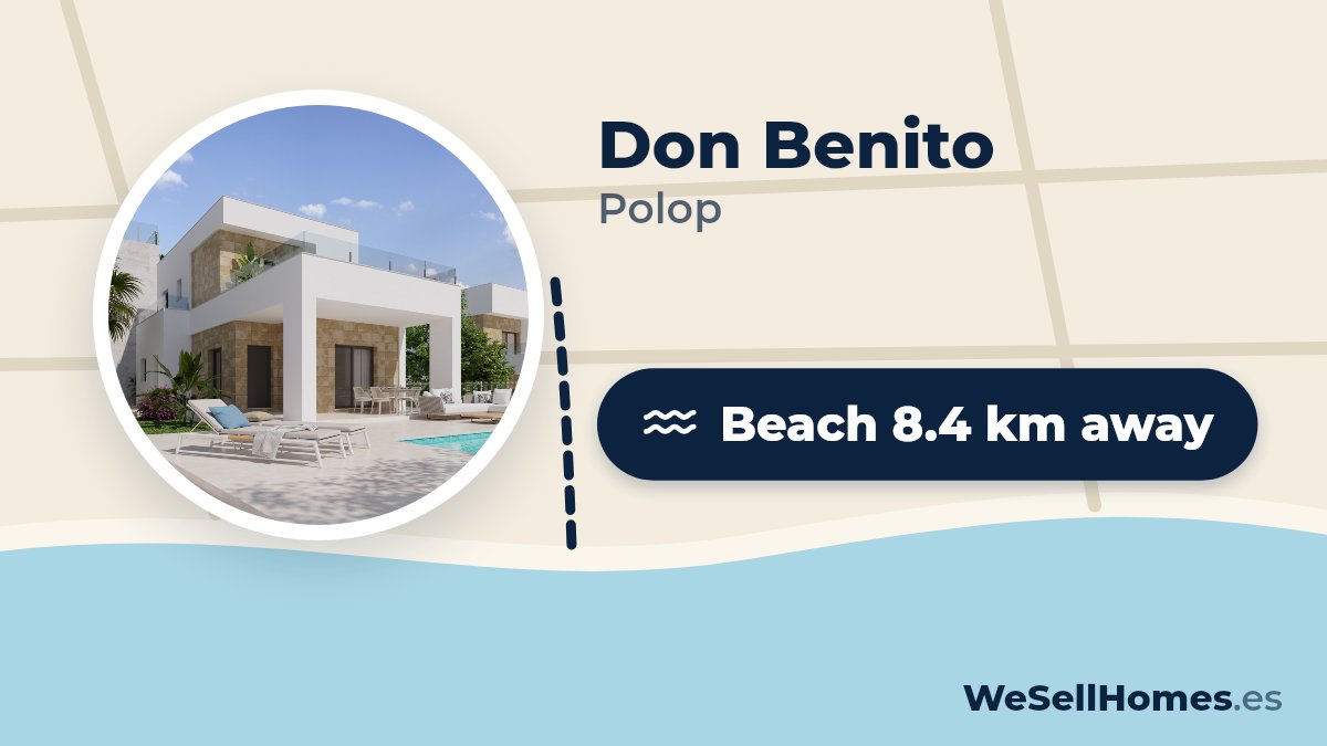 Don Benito, Polop: Beach 8.4 km away