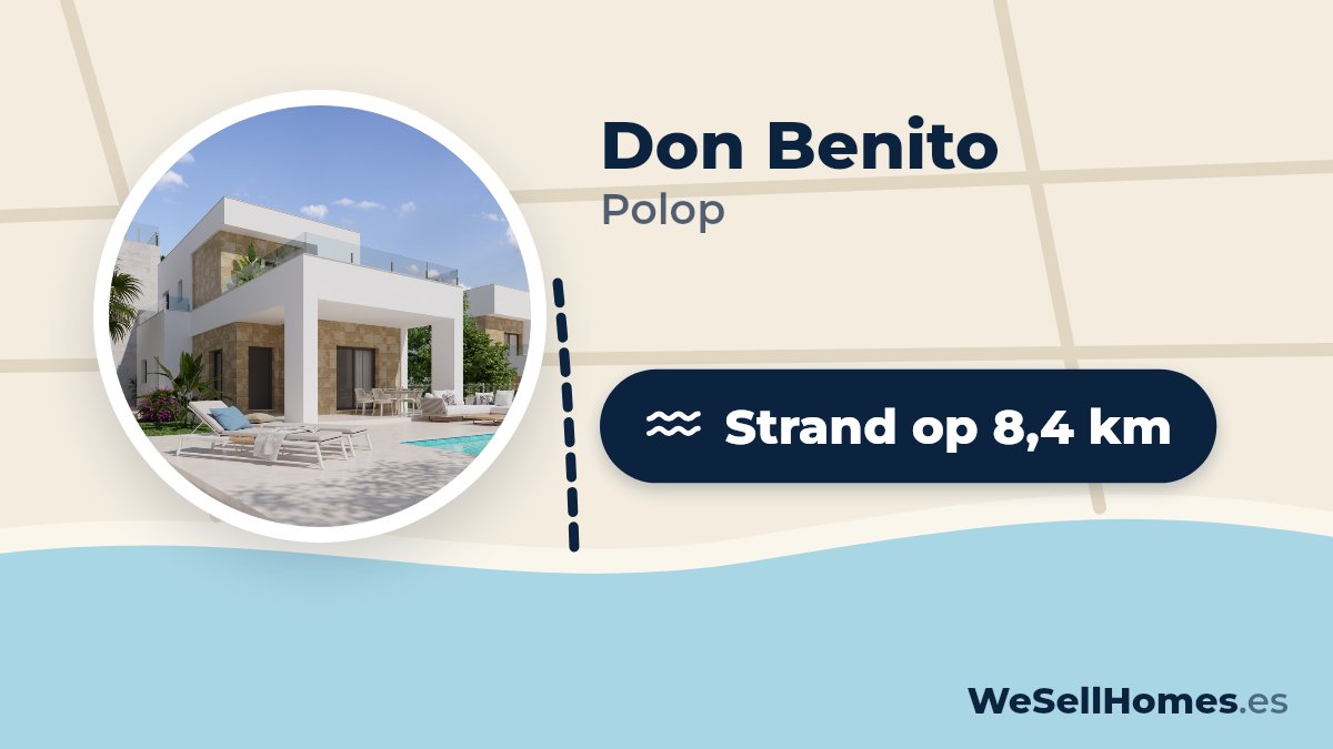 Don Benito, Polop: Strand op 8,4 km