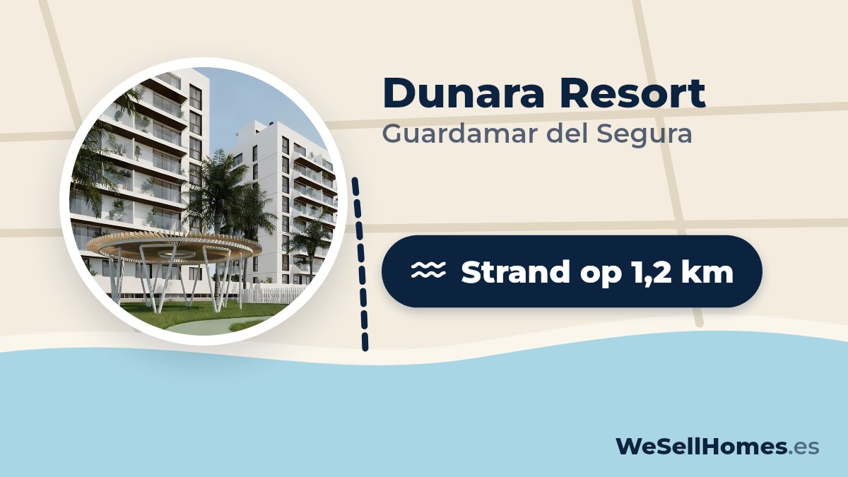 Dunara Resort, Guardamar del Segura: Strand op 1,2 km