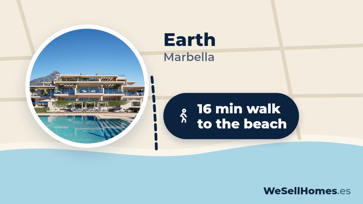 Earth, Marbella: 16 min walk to the beach