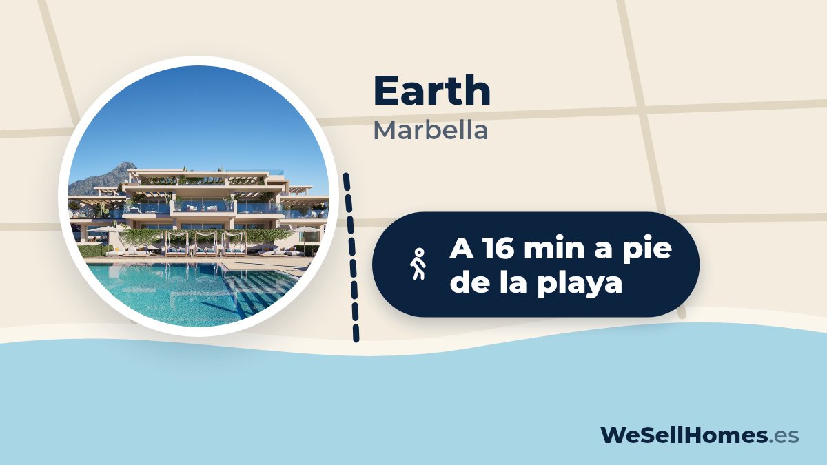 Earth, Marbella: A 16 min a pie de la playa