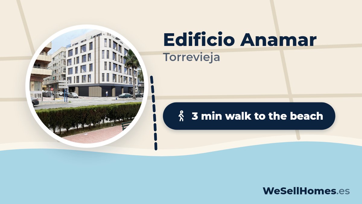 Edificio Anamar, Torrevieja: 3 min walk to the beach