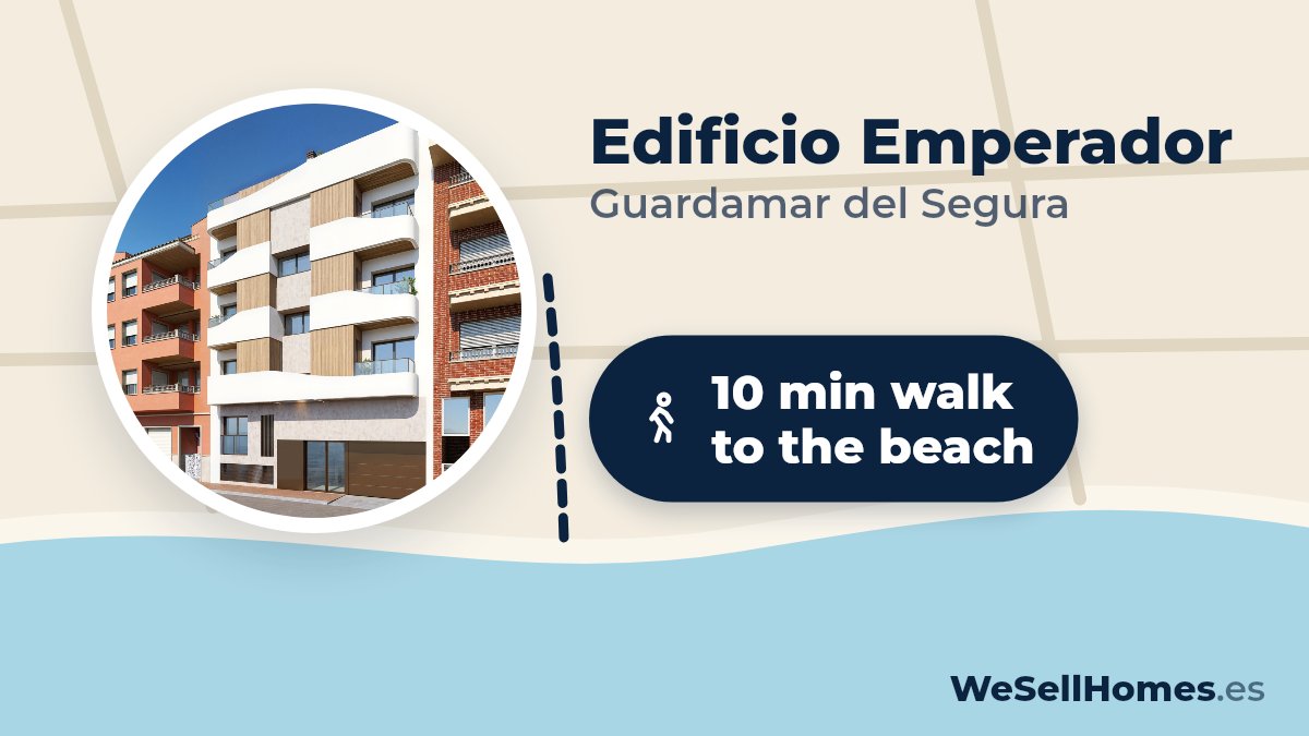 Edificio Emperador, Guardamar del Segura: 10 min walk to the beach