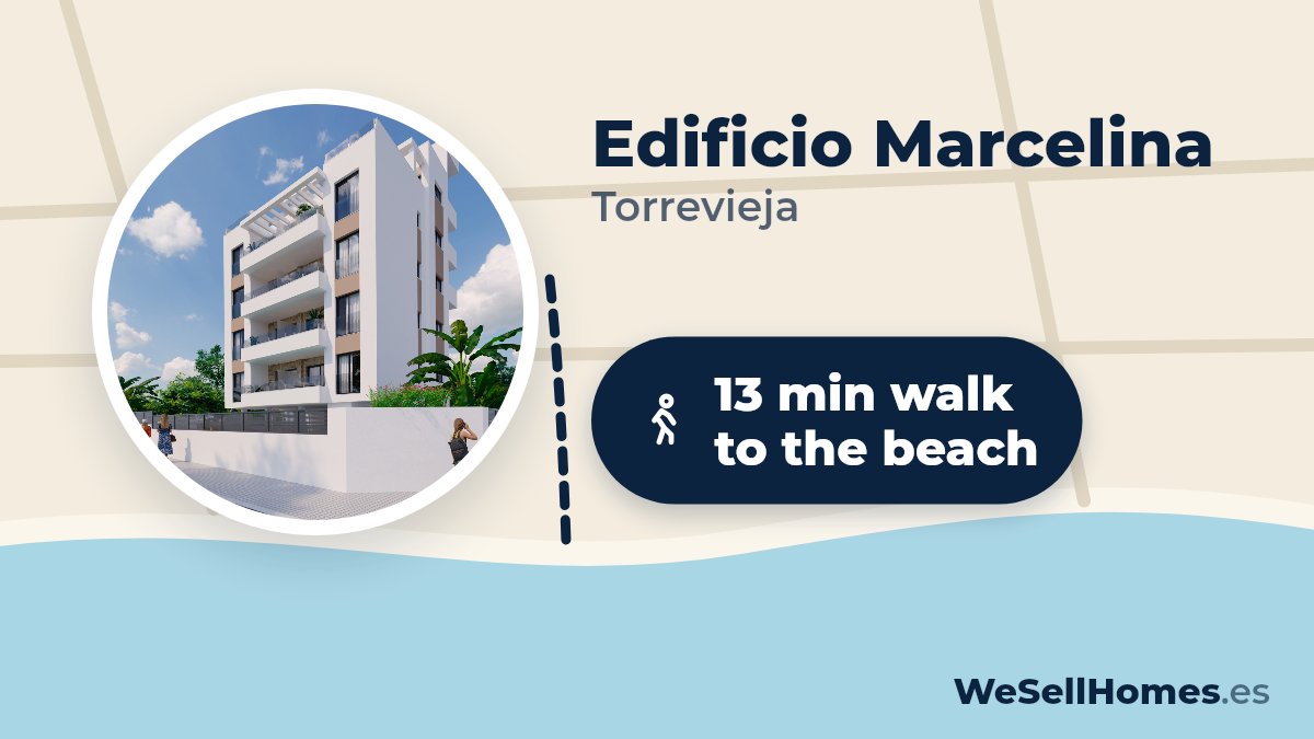 Edificio Marcelina, Torrevieja: 13 min walk to the beach